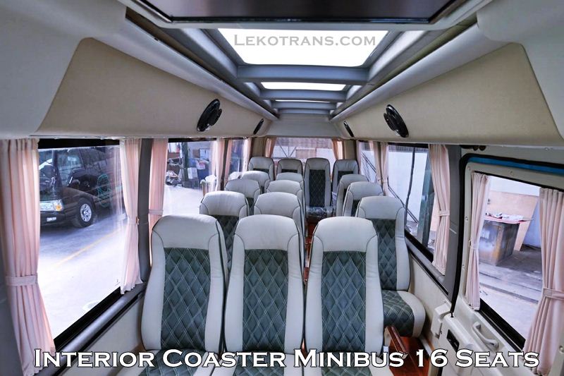 Coaster Mini bus 16 Seats Interior Hire in Bali