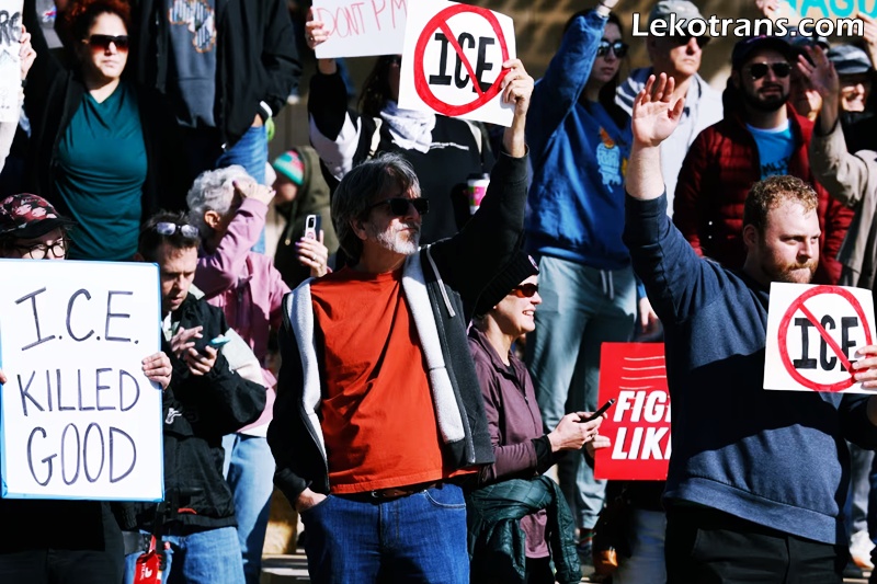 Protesters march during a rally in Minneapolis.